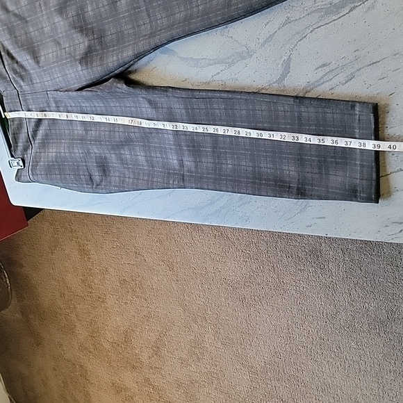 Dalia Mid Rise Narrow Leg Tummy Panel Built-In Pull-On Pants Black Plaid sz XL - Picture 6 of 16